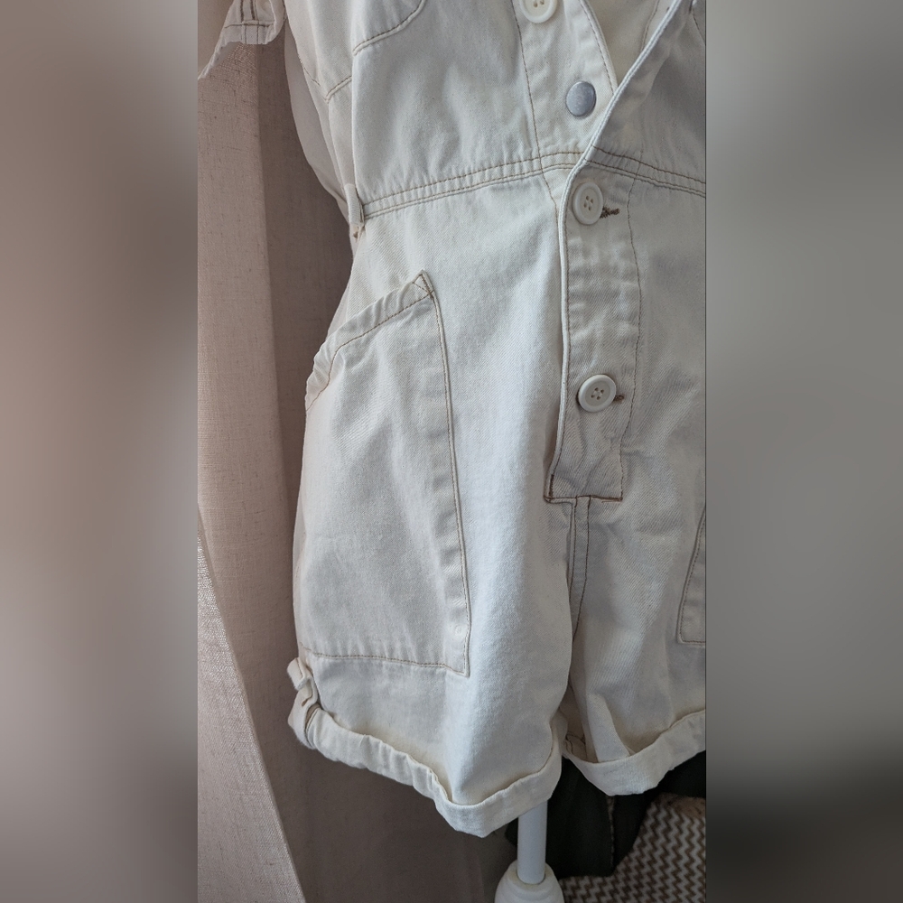 REVOLVE Pistola Parker Short Romper Ecru Small - Picture 6 of 13